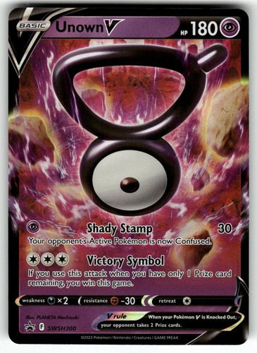 Unown V SWSH300 Holo Promo Sword & Shield Promo Pokemon Near Mint