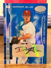 Dan Haren 2003 Leaf Certified Materials Mirror Blue Refractor Auto #'d /50 Cards