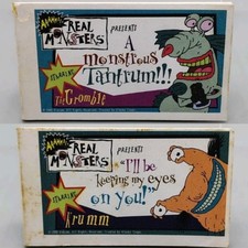 Vtg 1995 Nickelodeon Aaahh Real Monsters Double Sided Flip Book 1 2 Full Set