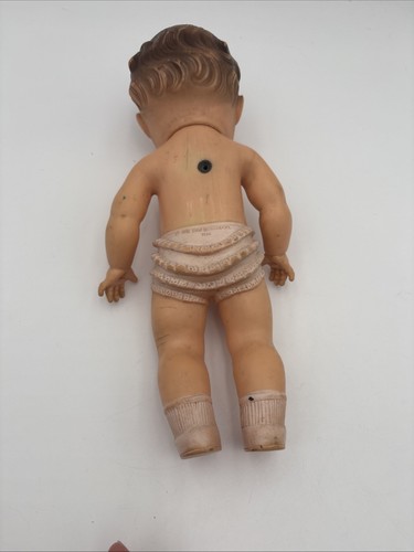 10” Vtg The Sun Rubber Company 1956 Baby Doll Molded Hair Ruffle Diaper Girl - Picture 3 of 13