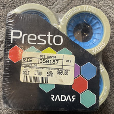 NEW 4 Pack PRESTO RADAR 59mm Roller Quad Skate Wheels Light Blue
