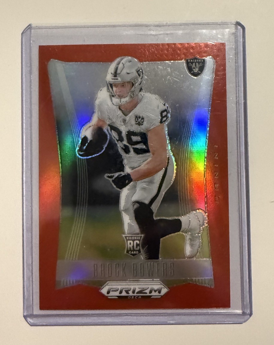 2024 PANINI PRIZM DECA BROCK BOWERS ROOKIE RED RC /199 RAIDERS