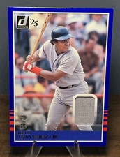 2025 Panini Donruss Tony Perez Blue Retro 1985 Materials #MAT-TP #02/25 Red Sox