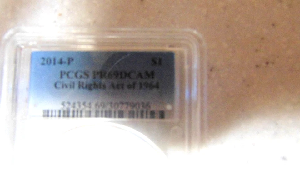 2014 P Civil Right Act  Commemorative Silver Proof  PCGS PR69DCAM - Image 3 of 4