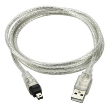 USB Male to Firewire IEEE 1394 4 Pin Male Ilink Adapter Cord Cable for Sony DCR-