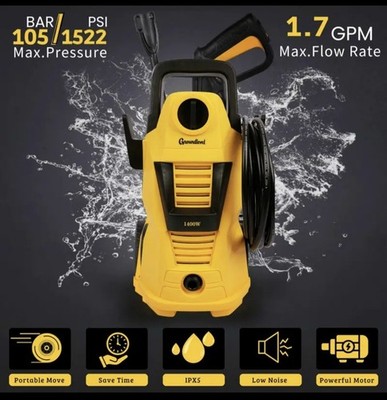 Brand New 1400W High Pressure Washer   105 Bar Portable Car Wash Machine