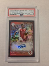 24-25 Topps Merlin - Myles Lewis-skelly Black Mojo Refractor Auto #'d/10 - Psa 9