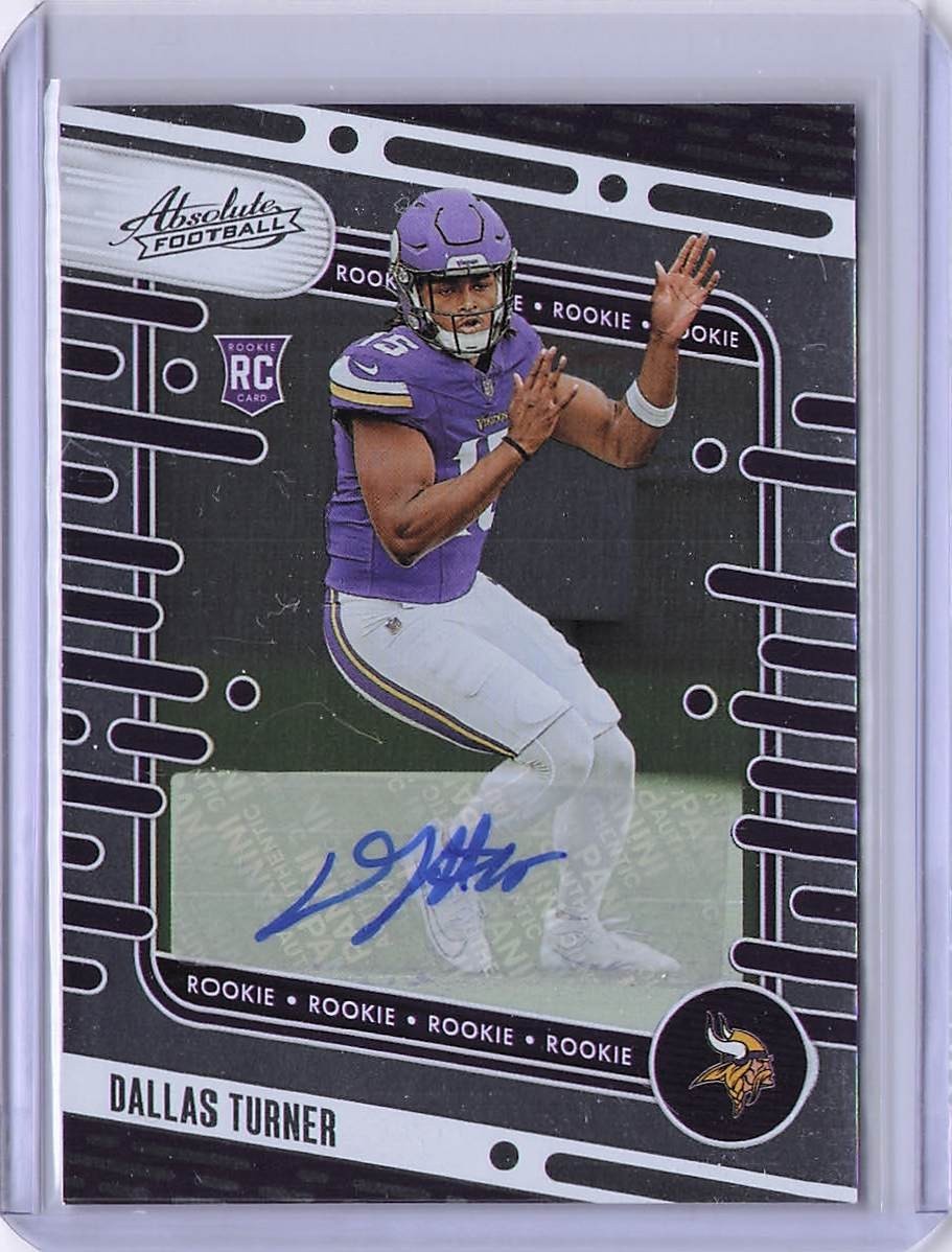 Dallas Turner Panini Absolute #117 Autograph