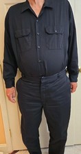 Dickies Workwear Set Sz 2XL Black Long Sleeve Shirt  Pants 44 x 30 Preowned