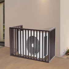 3-Panel AC Unit Fence Aluminum Outdoor Cover Air Conditioner Protective Fence