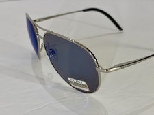 SERENGETI CARRARA SHINY SILVER POLAR PHOTO 555NM BLUE MIRROR SUNGLASSES 8547 NEW