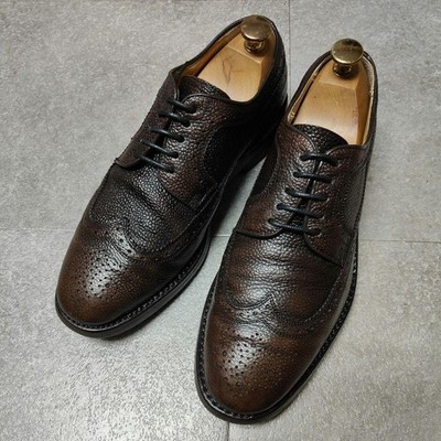 Berwick Grain Leather Wingtip Shoes 6.5US Brown New Heel Replacement