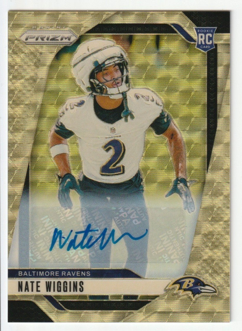 Nate Wiggins 2024 Panini Prizm - Rookie #380 Gold Vinyl Prizm Autographs 5/5 RC