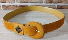 Vintage Y2K Sostanza Belt Genuine Pig Suede SZ L Y2K Boho Chic Bohemian Country