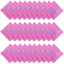 30PCS Bandanas Unisex Paisley Bandanas Bulk Multi-Purpose Headband Cowboy Hea...