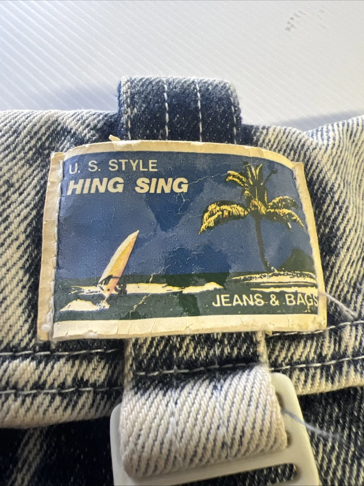 Riñonera vaquera vintage años 80 azul lavado ácido Foto 3 de 4