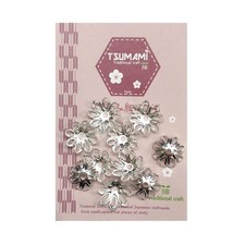 Tsumami Zaiku Backing Plate B White Silver 13mm, 10pcs (TP-57)