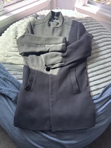 H&M Black Overcoat Peacoat Jacket Men's Size 40R