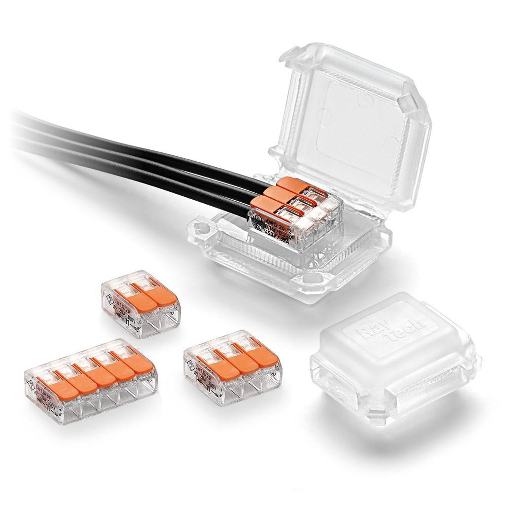 Boîte d'étanchéité Raytech HAPPY JOINT 3 pour stopper l'humidité des câbles extérieurs 4mm²