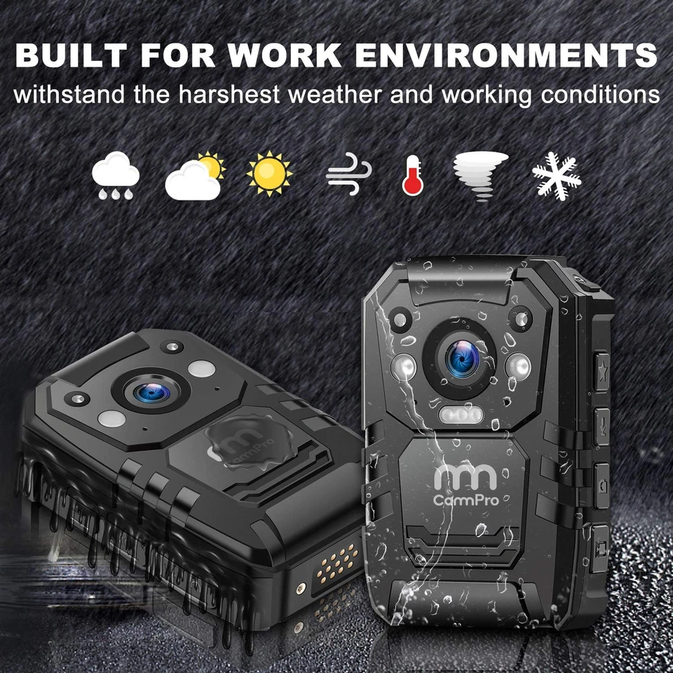 1296P HD Police Body Camera,64G Memory,CammPro I826 Premium Portable Body Cam... - Image 3 of 4