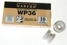 Zareba WP36 White Ceramic Corner Post Insulator Large 1-3/4 Dia. in.