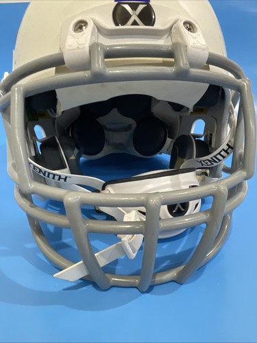 XENITH X2E YOUTH FOOTBALL HELMET 2016 Blue / WHITE Face mask SIZE Medium - Picture 7 of 17