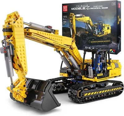 Mould King 13112 Technik Auto Motorbagger Excavator Klemmbausteine Spielzeug