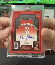 2025-26 Panini Signature Series Tre Johnson Made To Frame Auto /25 - Wizards RC