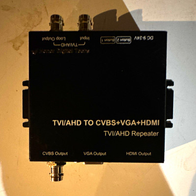 TVI/AHD to CVBS VGA HDMI Video Converter Repeater, BNC In, DC 9-24V