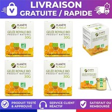 Gelée Royale Bio 120g, 4 boîtes de 30g, 100% naturelle, Planète au Naturel