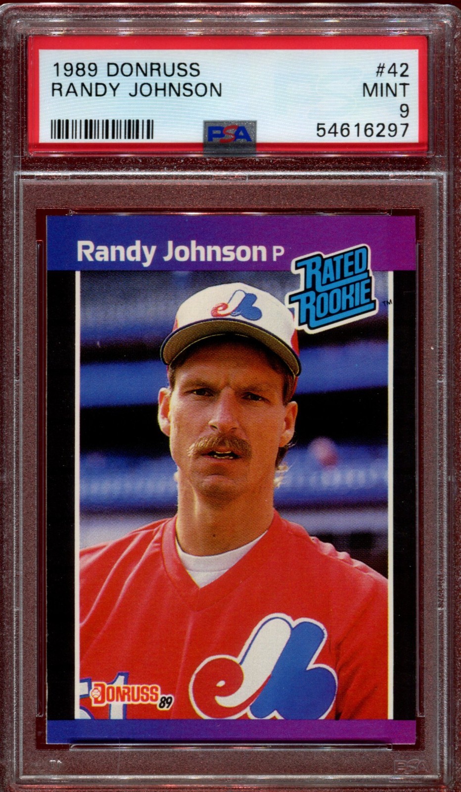 1989 Donruss Randy Johnson #42 RC HOF PSA 9