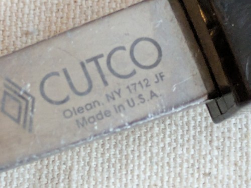 Cutco 1712 Jf Inoxydable Badigeonnage Cuillère de Service Marron Poignée USA Fin - Photo 3 sur 6