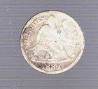 1889 seated liberty dime good