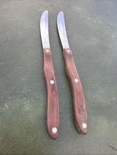 Unmarked? Cutco 1059 Serrated Blade Table Steak Knife Wood Brown Swirl Handle