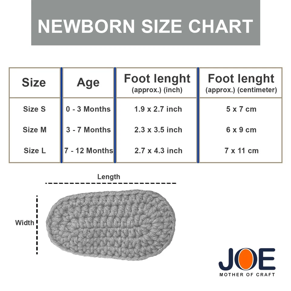 Zapatos de ganchillo para bebé Joe Eliya | Zapatos de bebé de ganchillo | 0-12 meses | Algodón Foto 4 de 4
