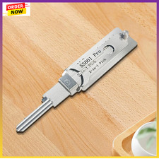 2-in-1 Stainless Steel Key Decoder Tool Precision Hook Lock Pick Portable