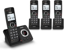 VTech ES2053 Cordless Phone with Answering Machine, Call Block, 4 Handsets