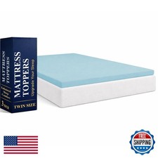 Greaton 3-Inch Gel Memory Foam Mattress Topper Twin Blue TG3000gc-3/3