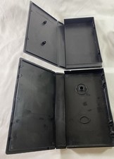 Lot Of 2 - Black VHS Plastic Cases Movie Storage Containers Vintage USA