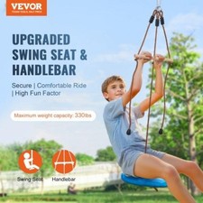 Zipline Kit for Kids and Adult 52 ft Zip Line Kits Up to 500 lb Backyard