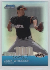 2010 Bowman Chrome Topps 100 Prospects Refractor /499 Zack Wheeler #TPC86