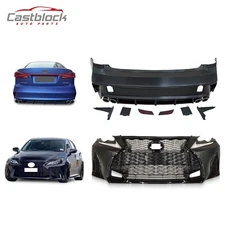 For 2006-2012 Lexus IS250 IS350 Front Rear Bumper Kit Conversion To 2021+