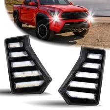 Switchback White/Amber LED Front Fog Light Daytime Running Lamp Amber Sequent...
