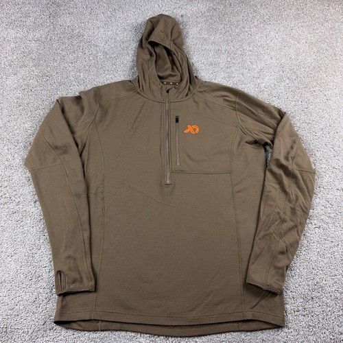 Fist Lite Hoodie Mens Large Green Merinox Kiln Base Layer Midweight 250 Hunting