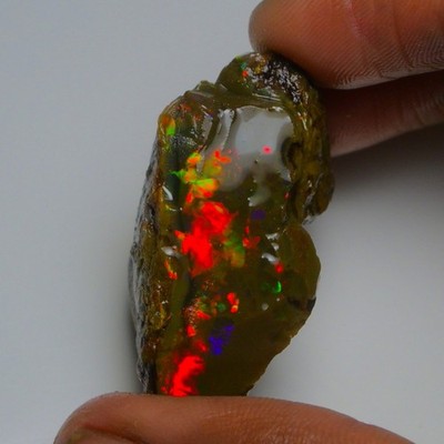 Ethiopian Oil Opal Specimen 54.80 cts Natural Rough Gemstone - Fire Opal Roug