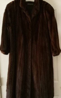 Adolfo Russian Brown Sable Fur Coat XL 18 44  Vintage Luxury Estate Rare