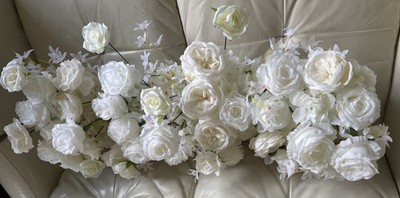 Ein -100cm DIY Hochzeit Blume Reihe Wandgesteck Künstliche Blumen Bogen Dekor
