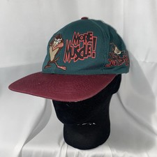 Looney Tunes Tasmanian Devil More Muscle To Hustle Taz Warner Snapback Hat Adult