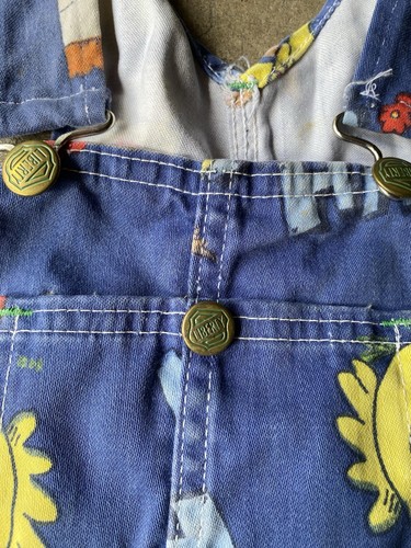 1970s VTG HEE-HAW Liberty Denim Overalls Kids size 2 Cutoff Shorts - Picture 3 of 5