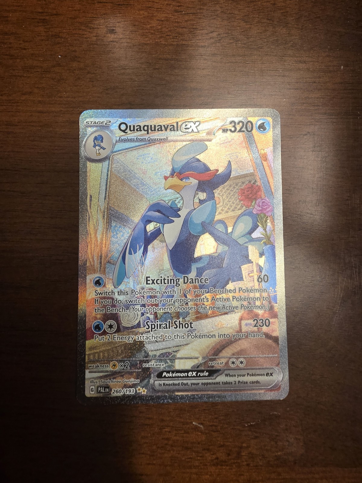 QUAQUAVAL EX 260/193 Special Illustration Rare Pokemon Paldea Evolved NM